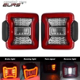 Car Tail Lights 2PCS Car LED Tail Light Assembly For Jeep Wrangler JK 2007-2017 DRL Red Smoke Brake Reverse Turn Signal Rear Tail Lamp 12V Q231017