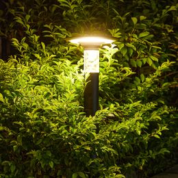 Iluminação de jardim Luz LED solar preta para caminho externo de 3,7 watts (3000K / 6000K)