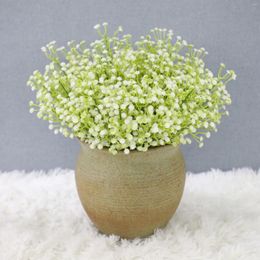 Decorative Flowers White Gypsophila Artificial Flower Bouquet Babybreath Plastic For Home DIY Wedding Party Decoration