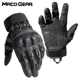 Sports Gloves PU Leather Full Finger Tactical Touch Screen Army Hiking Cycling Training Climbing Airsoft Hunting Non slip Mittens Men 231017