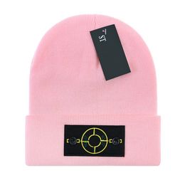 Fashion Autumn Knitted hat Luxury beanie cap winter Men's and Women's Unisex Letter ISLAND embroidered logo wool blended hats P-6