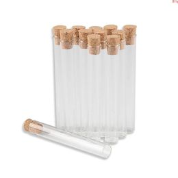 4ml 10x75mm Small Glass Test Tube Vials Jars With Corks Stopper Empty Transparent Mason Bottles 100pcs good qty Kjimn