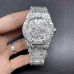 Movement watch Watch numeral Silver Diamond Luxury Automatic Mechanical Mens AP Diamonds scale Life Waterproof Wristwatches Casual