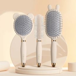 Hair Brushes Cute Air Cushion Massage Comb with Cleaning Tool Exhaust Bag Combs Anti Static Women Long Fluffy Curling Hairbrush 231017