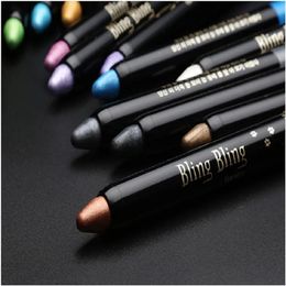 Eye Shadow 15 Colors Pearlescent Eyeshadow Pencil Waterproof Long Lasting Glitter Shimmer Pen Eyeliner Stick Eyes Makeup Tools 231017