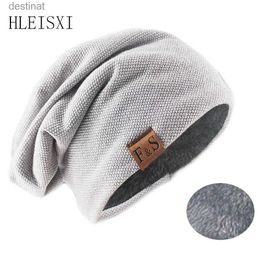 Beanie/Skull Caps Fashion Bonnet Hat For Men And Women Autumn Knitted Solid Color Skullies Beanies Spring Casual Soft Turban Hats Hip Hop BeanieL231017
