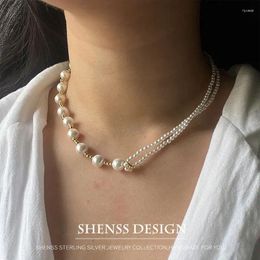 Choker Elegant Shell Pearl Necklace For Women Fashion Design Style