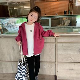 Jackets Children Clothing Kids Coat Casual 2023 Fashionable Autumn Cashmere Letter Printed Hoodie Boys And Girls Fleece