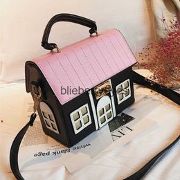 Cross Body Personality House Leather Handbags Fashion Creative Messenger Crossbody Bag Shoulder Bag Bolsa Fesmall Nablieberryeyes