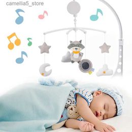 Mobiles# Baby Rattles Crib Mobiles Toy Holder Rotating Mobile Bed Bell Musical Box 0-12 Months Newborn Infant Baby Toys Rattles Bracket Q231017