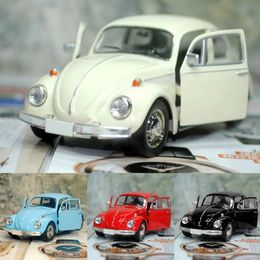 Arts and Crafts ZK20 Newest Arrival Retro Vintage Beetle Diecast Pull Back Car Model Toy for Children Gift Decor Cute Figurines Miniatures 231017