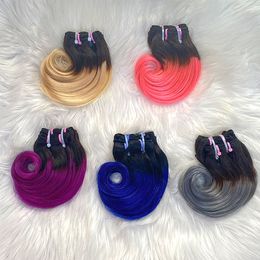 Peruvian Malaysian Indian Hair 1b Colourful Body Wave Wavy Hair Extensions 4pcs For 1 bundle 100g Hot Selling 100% Raw Virgin Remy Human Hair