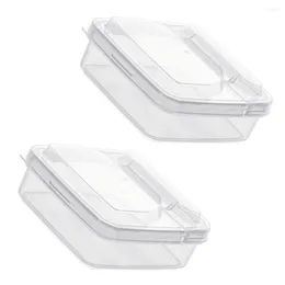 Dinnerware Sets Transparent Storage Box Cheese Slice Cases Serving Butter Dishes Home Household Holders Fresh-keeping Clear Plastic