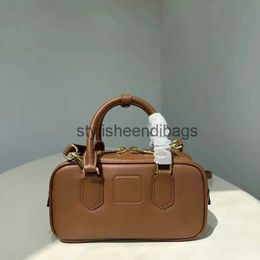 Totes Cross Body Luxury Leather Letter Handheld Square Bag Brand Design Ladies Color Bowling Bag Simple Fashion Shoulder Bagstylisheendibags