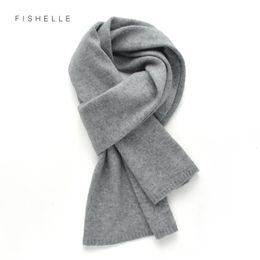 Scarves light Grey wool scarf thin men and women small scarves winter warm knitted short scarf unisex solid Colour 231016