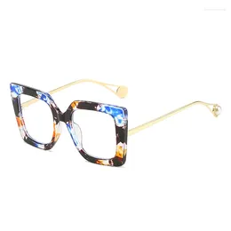 Sunglasses Fashion Plain Glasses Trend Large Frame Square Myopia Women Eye Anti Blue Light