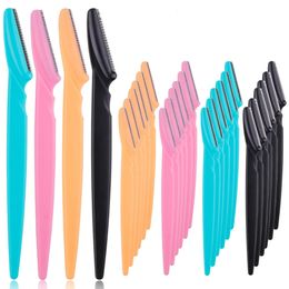 Eyebrow Trimmer 100PCS Shaper Portable Shaver Eye Brow Shaping Scissors Cutter Woman Face Blade Hair Remover Makeup Tool 231016