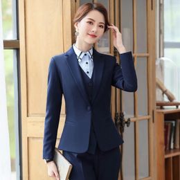 Women's Two Piece Pants Formal Pantsuits Women Business Suits 2 Pant And Jacket Sets Ladies Work Blazer Office Uniform Styles