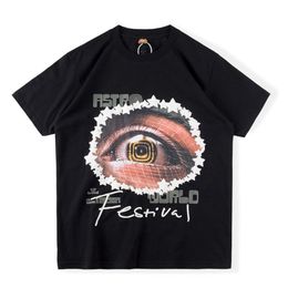 Men Cotton T Shirt Apparel Funny Big Eye Printed Short sleeve Black White T-shirts Men's Womens Hip Hop Tee Size S-XL 24 Styl261c