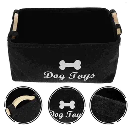 Dog Apparel Toy Basket Pet Storage Box Bin Organizer Felt Cat Toys Container Accessory Baskets Bins Organizing Accessories Fabric