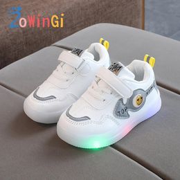 Boots Size 21 30 Children Led Sneakers Casual Shoes for Boys Baby Toddler Glowing with Light Girls Sports 231017