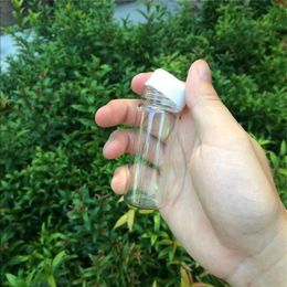 30x120x21mm 60ml Glass Bottles With Plastic Cap Transparent Empty Jars Cosmetic Containers 24pcsgood qty Fgppx