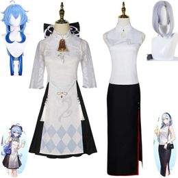 Cosplay Game Genshin Impact Ganyu Gan Yu Shenhe Shen He Cosplay Costume Wig Anime Liyue Sexy Woman Uniform Halloween Carnival Party Suit