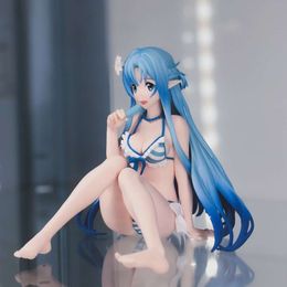 Finger Toys 11cm Sword Art Online Code Register Asuna Exq Figure Blue Marine Pvc Action Figure Toy Adults Collection Hentai Model Doll Gifts