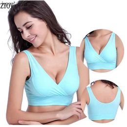 Maternity Intimates ZTOV Cotton Breastfeeding Maternity Bras Sleep Nursing Bras for Feeding Pregnant Nursing Underwear Clothes Size M/L/XL/XXL/XXXLL231017