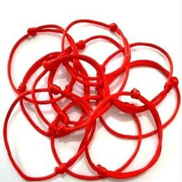 Fast 100pcs lot KABBALAH HAND Made Red String Bracelet EVIL Eye Jewellery Kabala Good Luck Bracelet Protection -10248l