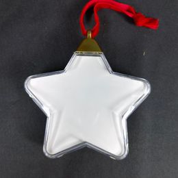 Sublimation transparente Weihnachtskugel Ornament Doppelseitig bedruckter Sublimationsanhänger DIY Weihnachtsbaumschmuck neu