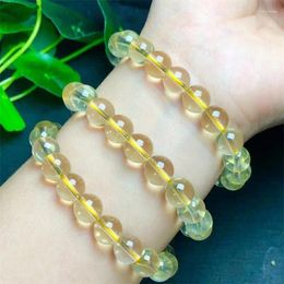 Bangle Natural Citrine Bracelets Crystal Gemstone Healing Chakra Stress Relief Reiki Yoga Energy Bracelet 1pcs 8mm/10mm