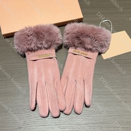 Womens Wool Gloves Winter Thick Warm Gloves High Quality Designer Gloves Outdoor Driving Gloves Christmas Gift