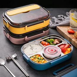 Bento Boxes Food Container Bento Box Stainless Steel Lunch Box for Kids Food Storage Insulated Japanese Snack Box Breakfast with Soup 231013