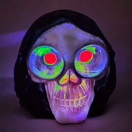 3pcs Halloween Solar Skull Plug-in Lights-LED Outdoor Decorative Lights For Yard, Villa And Garden Landscape Outdoor Decoration Garden Ground