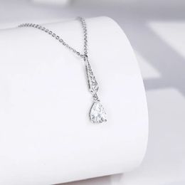 Pendant Necklaces 925 Sterling Silver Necklace for Women Men Chains Jewellery K Gold Luxury Water Drops Chain Diamond Star Girl Y2k Accessories 231017