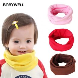 Scarves Wraps 100% Cotton Baby Pullover Bibs Autumn And Winter Collar Neckerchief Children Scarves Kids O Ring Neck Scarf Gaiter For Bbay Kids 231017