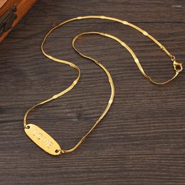 Chains Love Pendant 24k Gold Color Fill Necklace For Men Women Girl Bracelet Fashion High Quality Chain Habesha Wedding Party Gift