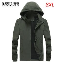 Men's Jackets Spring Autumn Men Casual Sport Windproof Jackets Coats Men Hooded Windbreaker Joggers Jackets Men's Outdoor Jacket Plus Size 8XL 231013