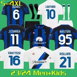 XXXL 4XL 23 24 LAUTARO soccer jerseys ANNIVERSARY CORREA DZEKO BARELLA ASLLANI FRATTESI 2023 2024 BROZOVIC Home football shirt Kids men