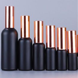 Portable Refillable Perfume Bottle With Spray Scent Pump Empty Black Cosmetic Containers Ahfhi Sdvah