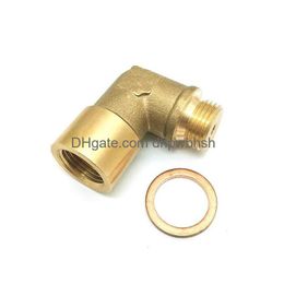 Brass O2 Sensor Spacer Cel 90 Degree Oxygen Extender Lambda Small Hole Cheque Engine Light M18X1.5 Drop Delivery