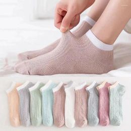 Women Socks Brand 10Pairs Spring Summer Cute Japanese Boat Shallow Mouth Low Cut Cotton Ins Tide Thin Ankle Sock Meias