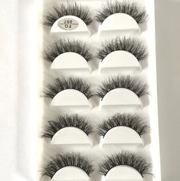 False Eyelashes 5Pairs 3D Faux Mink Lashes Natural Long Fluffy Soft Eye Reusable Makeup Short for Beauty 231017