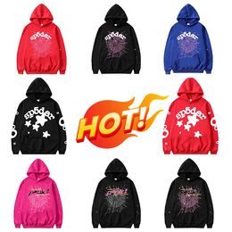 Designer Mans Kanyes Spider Hoodie Tracksuit Jacket Spi5er 555 Hoodies Fashion Streetwear Printed Hoody Mens and Womens Couples Sweater Trend Red Black Aaa