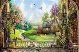 Wallpapers Custom Mural 3d Po Wallpaper European Oil Painting Country House Big Tree Landscape In Living Room For Walls 3 D