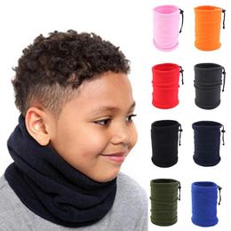 Scarves Children's Accessories Autumn Winter Children Solid Colour Scarf Fleece Neck Cover Collar Fashion Warmer