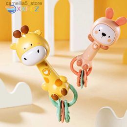 Mobiles# Baby Rattles One Year Old Toys for 0 12 24 Months Boy Girl Gift Juguetes Bebe Soft Teether Toys Cute Animal Toddler Crib Mobiles Q231017