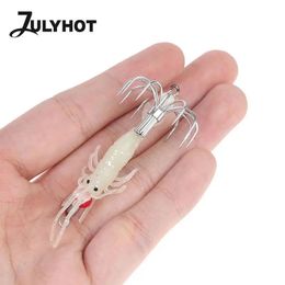 Fishing Hooks FIshing Luminous Squid Jigs Octopus Jig Umbrella Cuttlefish Lure For Sea Feeder Accessory 231017