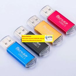 Card Reader New Lighter Shaped Portable USB 2.0 Adapter Micro SD SDHC Memory Card Reader Writer Flash Drive 12 LL